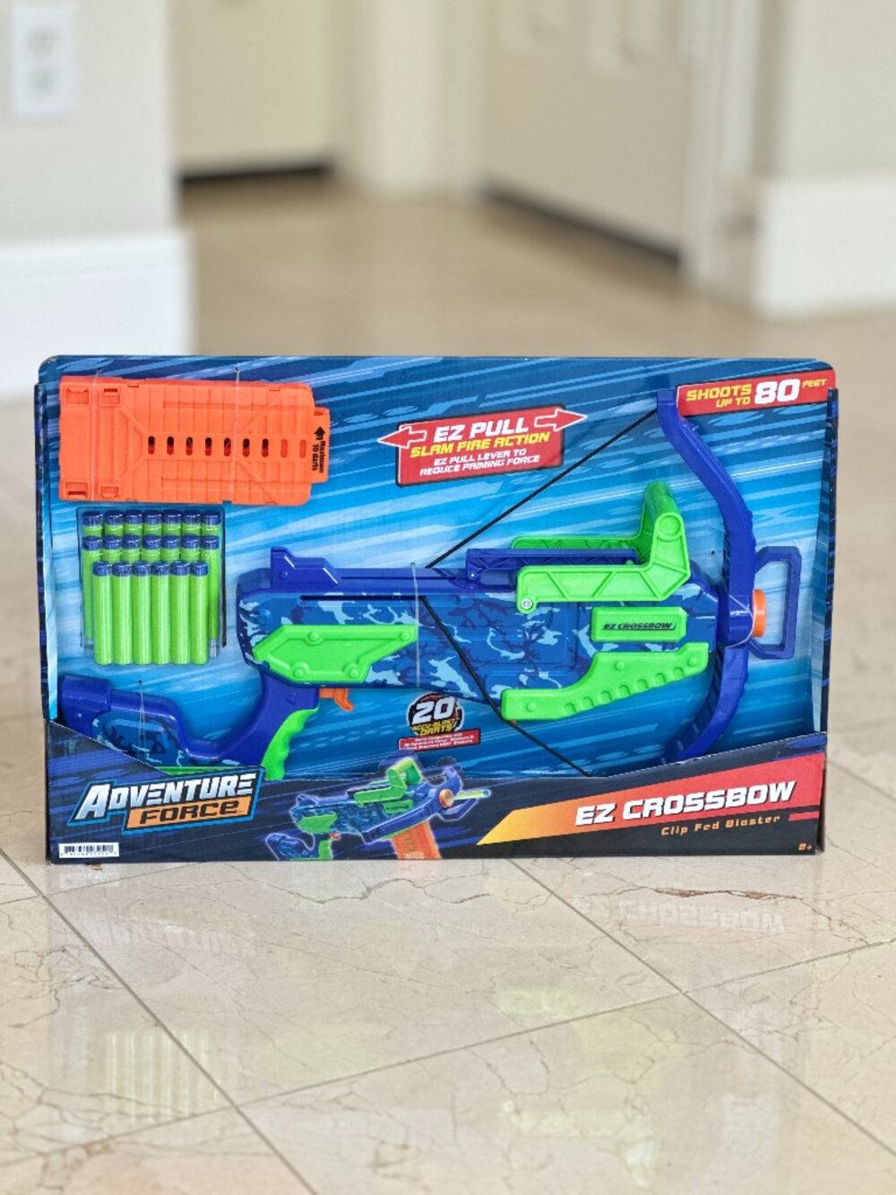 Adventure Force EZ CROSSBOW Clip feed Blaster With 20 Accu-Blast Darts New